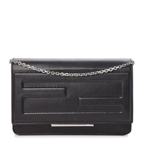 fendi black snakeskin wallet|Fendi wallet chain.